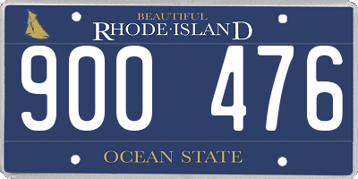 RI license plate 900476