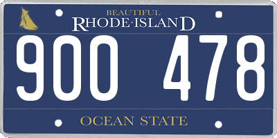 RI license plate 900478