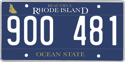 RI license plate 900481