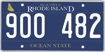 RI license plate 900482