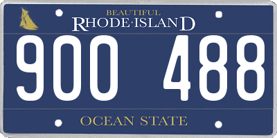 RI license plate 900488