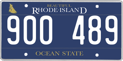 RI license plate 900489