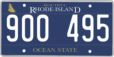 RI license plate 900495