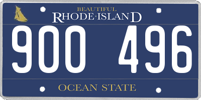 RI license plate 900496