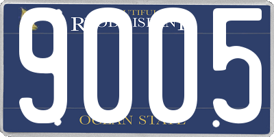 RI license plate 9005