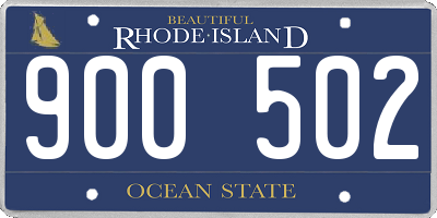 RI license plate 900502