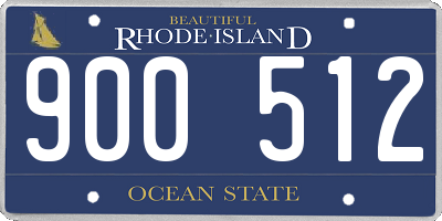 RI license plate 900512