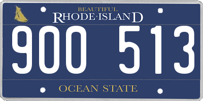 RI license plate 900513