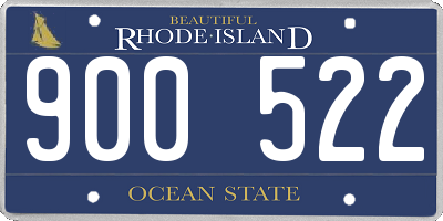 RI license plate 900522