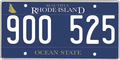 RI license plate 900525