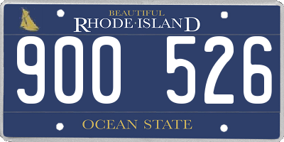 RI license plate 900526