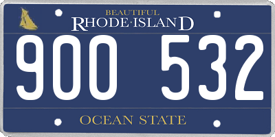 RI license plate 900532