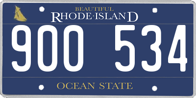 RI license plate 900534