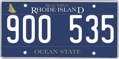RI license plate 900535