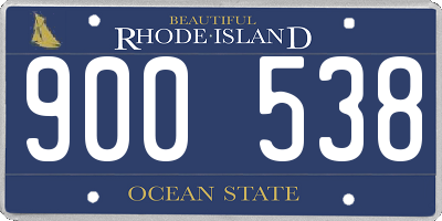 RI license plate 900538