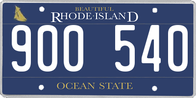 RI license plate 900540