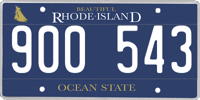 RI license plate 900543