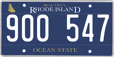RI license plate 900547