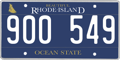 RI license plate 900549