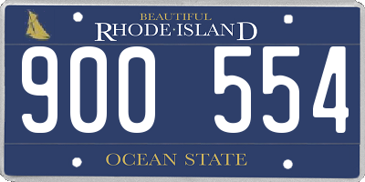 RI license plate 900554
