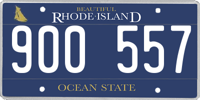RI license plate 900557