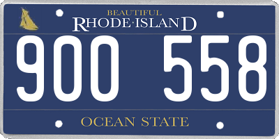 RI license plate 900558