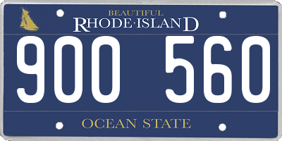 RI license plate 900560