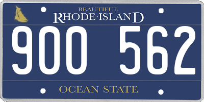 RI license plate 900562