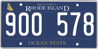 RI license plate 900578