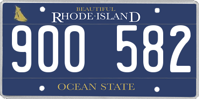 RI license plate 900582