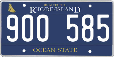 RI license plate 900585