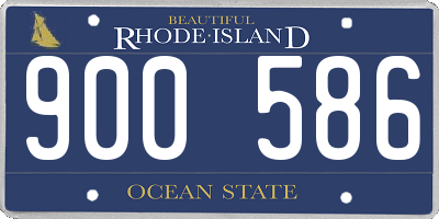 RI license plate 900586