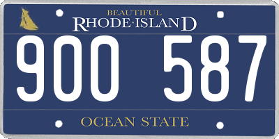 RI license plate 900587