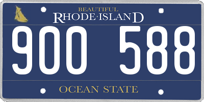 RI license plate 900588