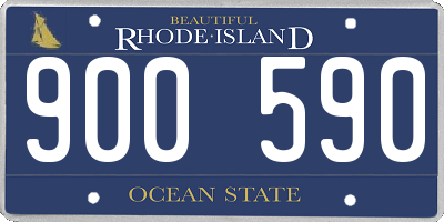 RI license plate 900590