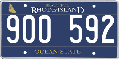 RI license plate 900592