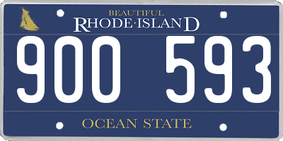 RI license plate 900593
