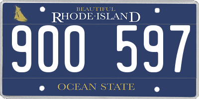 RI license plate 900597