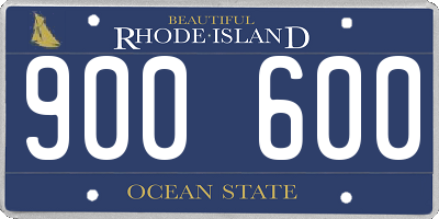 RI license plate 900600