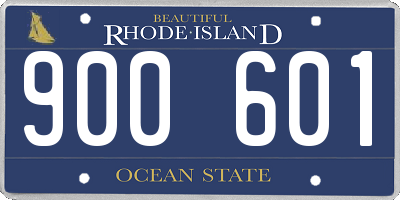 RI license plate 900601