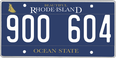 RI license plate 900604