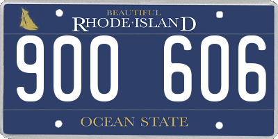 RI license plate 900606