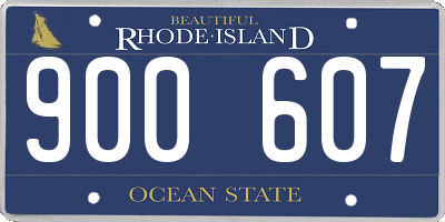 RI license plate 900607