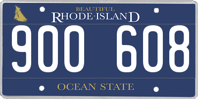 RI license plate 900608