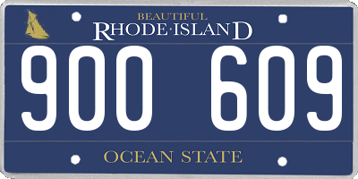 RI license plate 900609