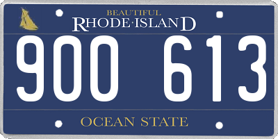 RI license plate 900613