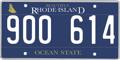 RI license plate 900614