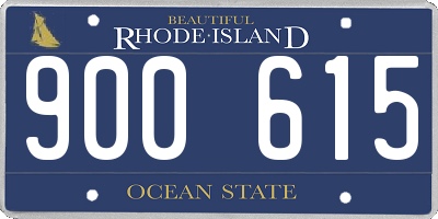 RI license plate 900615