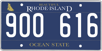 RI license plate 900616