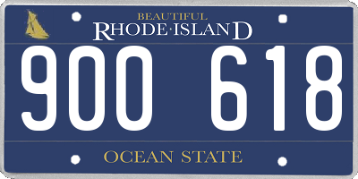 RI license plate 900618